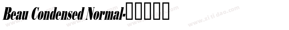 Beau Condensed Normal字体转换